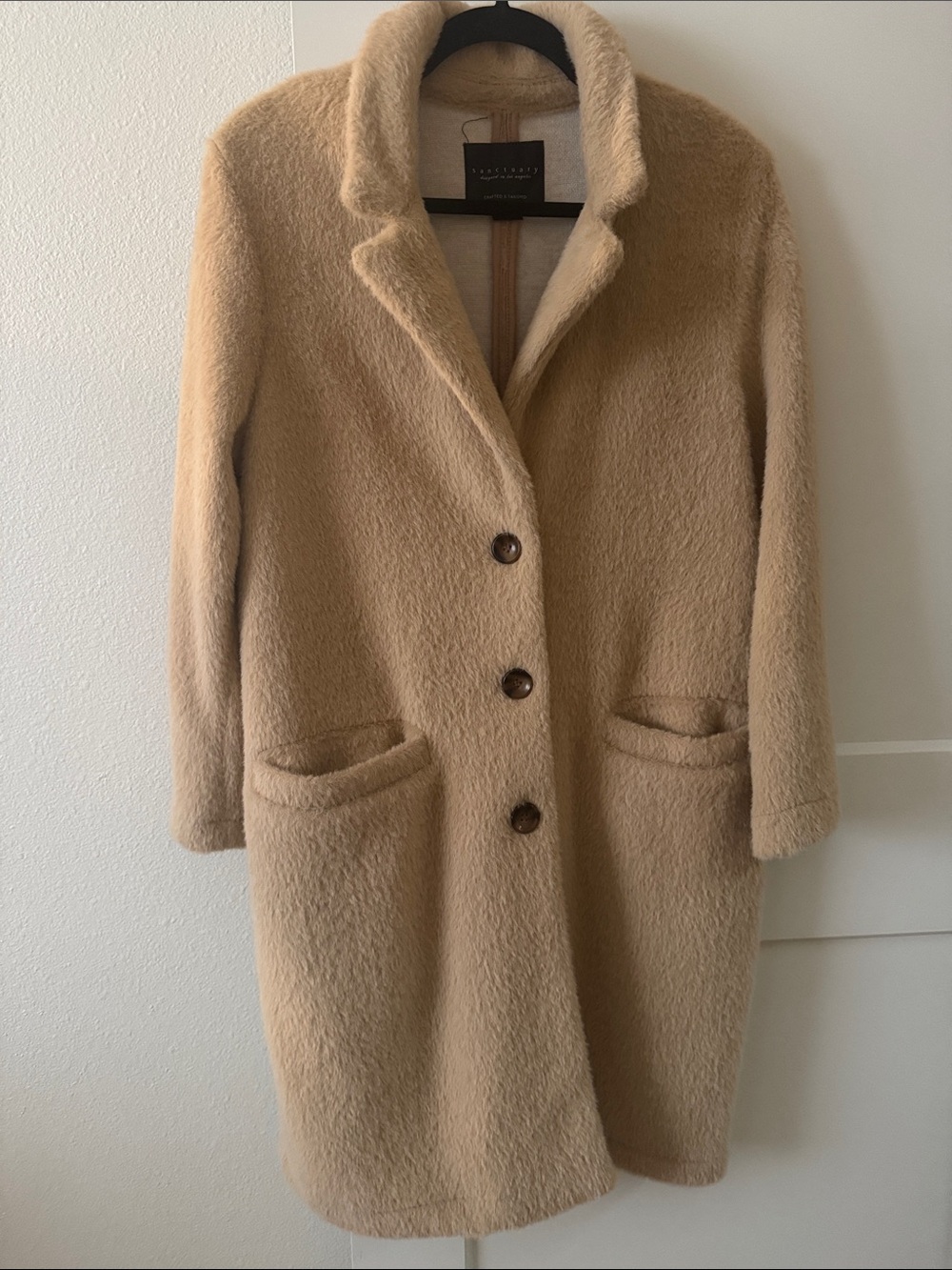 Sanctuary Cream Faux Teddy Coat